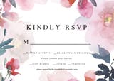 Transparent Flowers - RSVP card